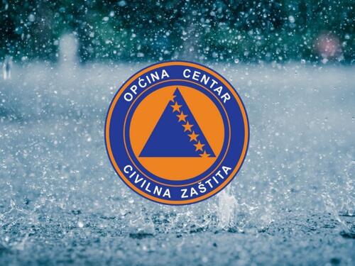 Civilna zaštita Općine Centar: Očekuju se obilnije padavine i jaki udari juga