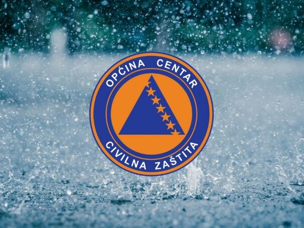 Civilna zaštita Općine Centar: Očekuju se obilnije padavine i jaki udari juga