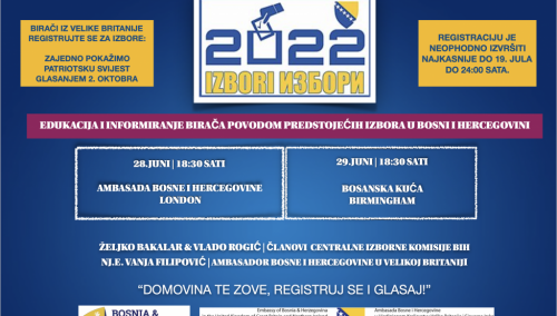 Članovi CIK-a educiraju i informiraju bh. birače u Velikoj Britaniji