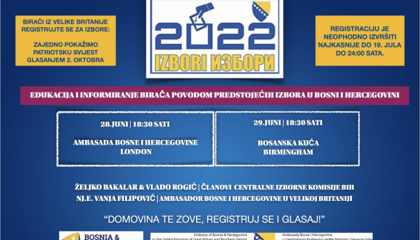 Članovi CIK-a educiraju i informiraju bh. birače u Velikoj Britaniji