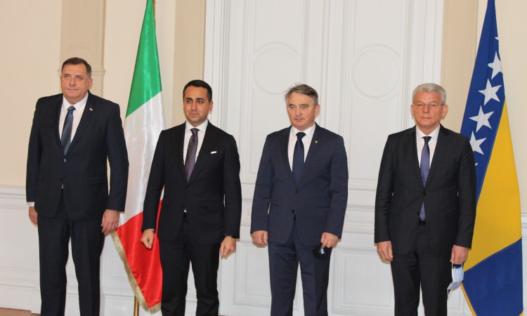 Članovi Predsjedništva BiH zahvalili Di Maiou za kontinuiranu podršku Italije