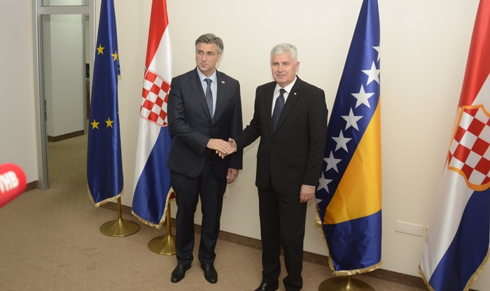 Čović i Plenković o jačanju odnosa i "problemima" Hrvata u BiH