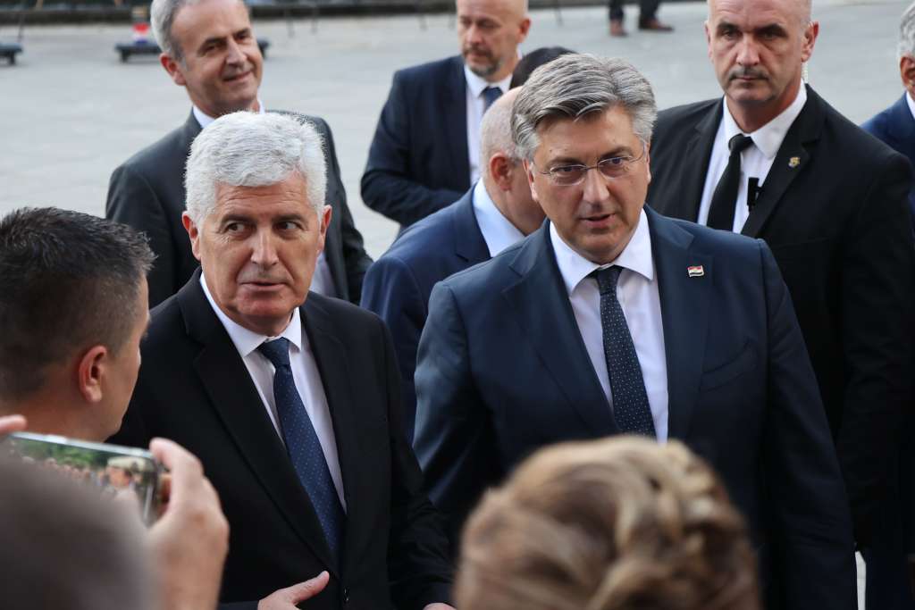 Čović i Plenković slavili godišnjicu HDZ-a uz zastave tzv. Herceg-Bosne
