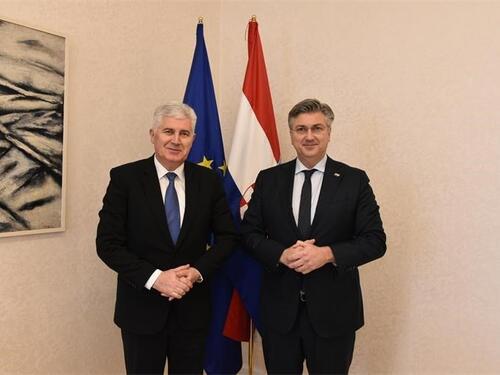 Čović i Plenković večeras u Mostaru