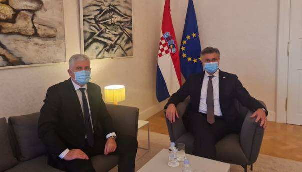 Čović s Plenkovićem i ruskim zvaničnikom: Izborni zakon ključan