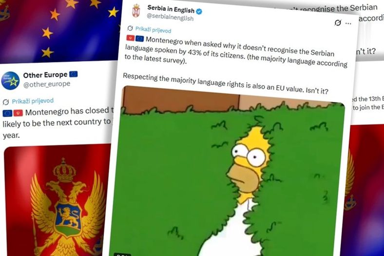 Crna Gora odgovorila zbog mema koji je objavila vlada Srbije