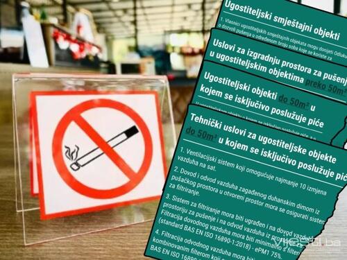 Crni petak za pušače: Od 13. decembra zabrana pušenja u FBiH