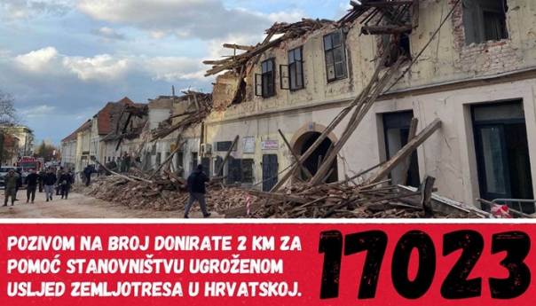 Crveni križ FBiH otvorio humanitarni broj za građane BiH za pomoć Hrvatskoj