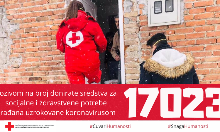 Crveni križ FBiH u odgovoru na pandemiju koronavirusa pomogao 2.812 korisnika