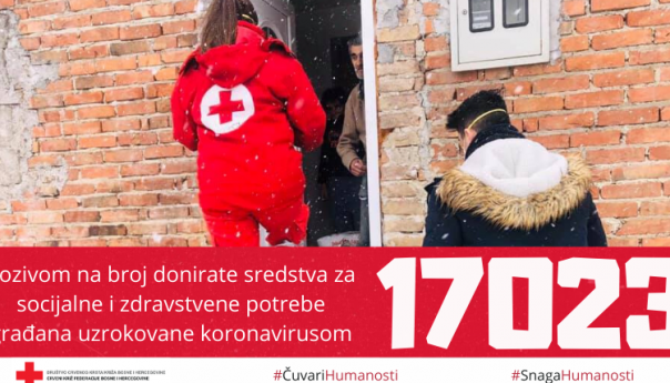 Crveni križ FBiH u odgovoru na pandemiju koronavirusa pomogao 2.812 korisnika