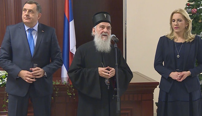 Cvijanović, Dodik, Irinej, Vulin na svečanoj večeri