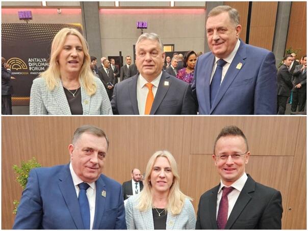 Cvijanović i Dodik sa Orbanom i Szijartom na marginama Diplomatskog foruma