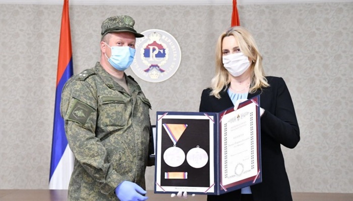 Cvijanović odlikovala pripadnike ruske vojske