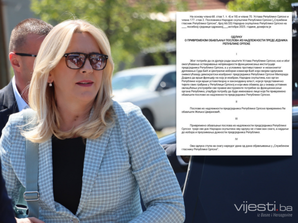 Cvijanović predložena za v. d. predsjednice RS: Je li to ustavno?