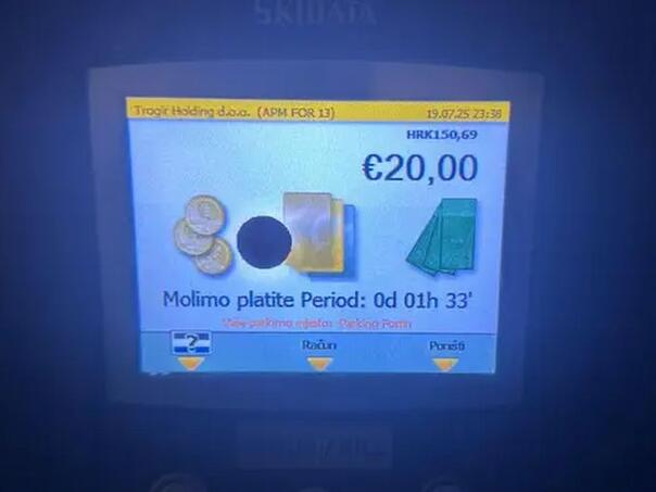 Da li je ovo rekord? Sat i po parkinga u Hrvatskoj košta 20 eura