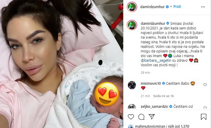 Damir Džumur i djevojka Barbara dobili sina Luku