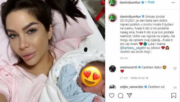 Damir Džumur i djevojka Barbara dobili sina Luku