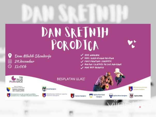 'Dan sretnih porodica' u nedjelju u Domu mladih