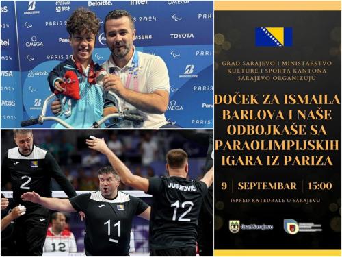 Danas javni doček za reprezentaciju BiH u sjedećoj odbojci i Ismaila Barlova