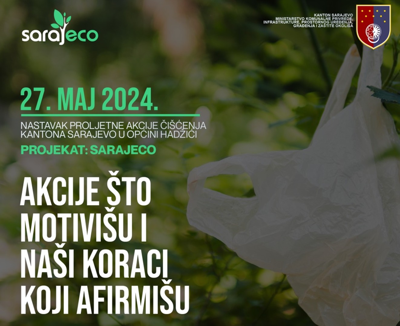 Danas nastavak proljetne akcije čišćenja Kantona Sarajevo