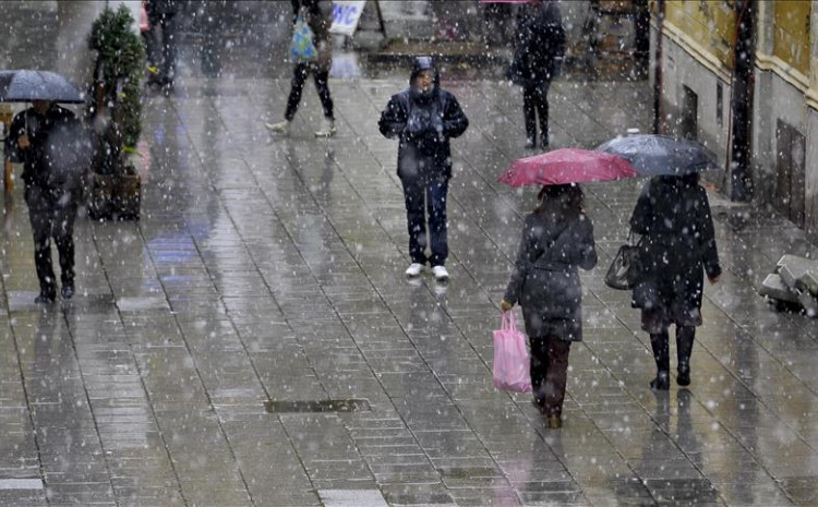 Danas oblačno, u nizinama kiša i susnježica, u višim predjelima snijeg