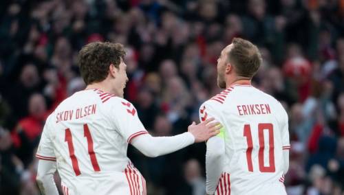 Danska rutinski protiv Srbije, golčina Eriksena