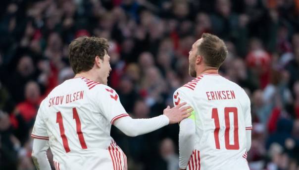 Danska rutinski protiv Srbije, golčina Eriksena