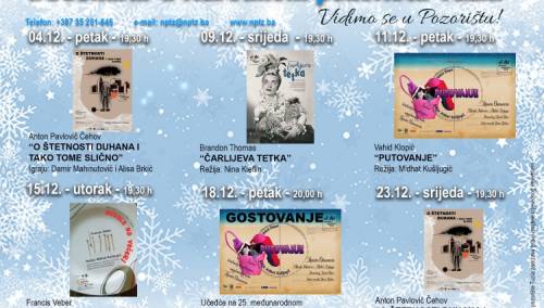 Decembarski repertoar Narodnog pozorišta Tuzla u znaku komedija