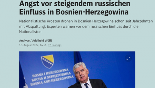 Der Standard: Prijetnje stvaranjem trećeg entiteta idu na ruku interesima Rusije