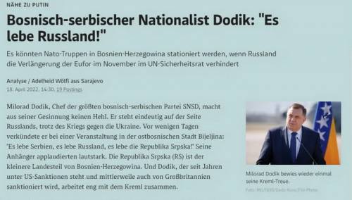 Der Standard: Srbija, Rusija i dio Hrvatske rade na uništavanju BiH