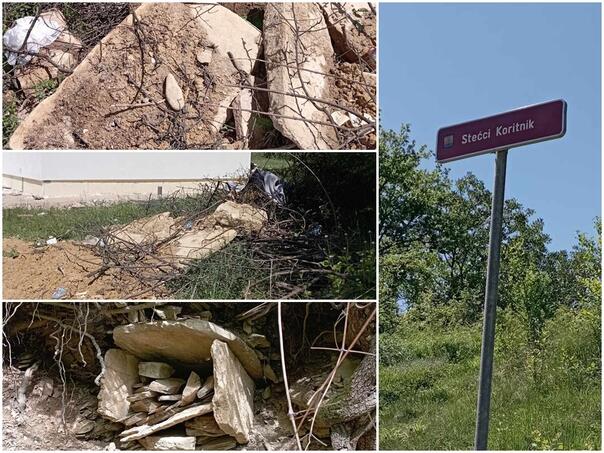 Devastirana nekropola stećaka Korita kod Breze