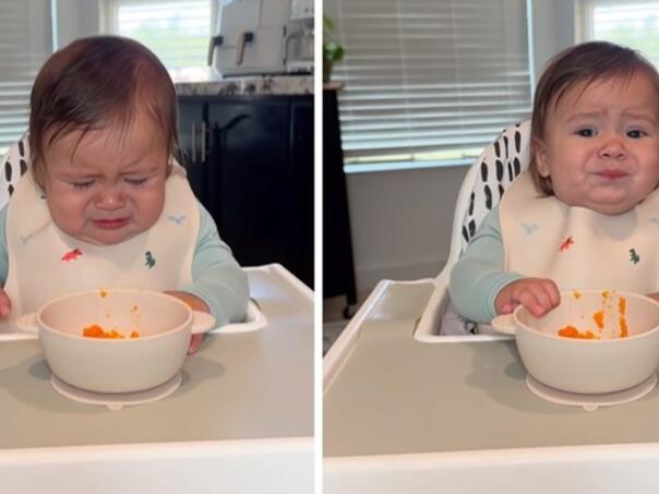 Dječak prvi put probao pire od mrkve, reakcija nasmijala mnoge