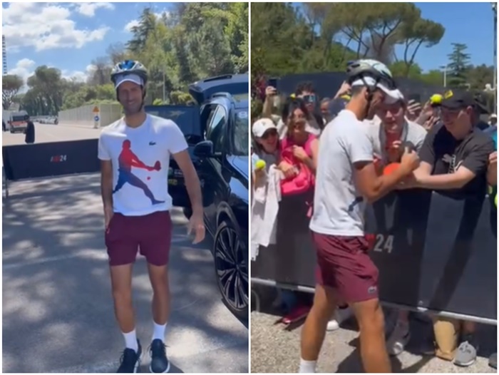 Đoković sa kacigom na trening: Danas sam spreman