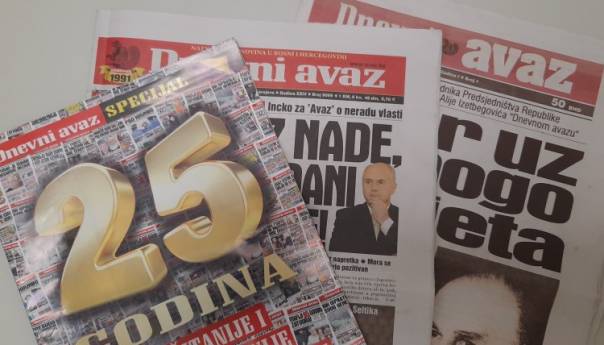„Dnevni avaz“ danas obilježava 25 godina od izlaska prvog broja
