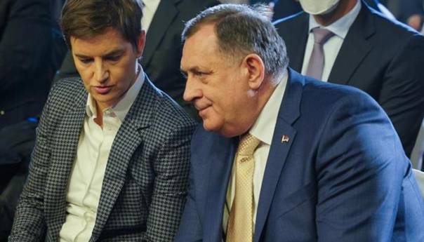 Dodik čestitao Ani Brnabić imenovanje za mandatara