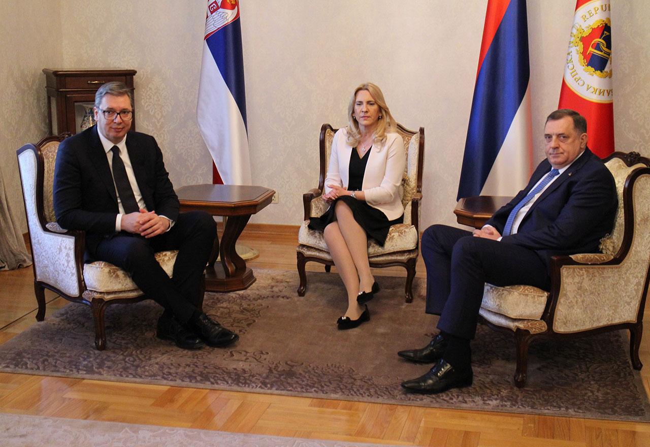 Dodik i Cvijanović sa Vučićem u Beogradu