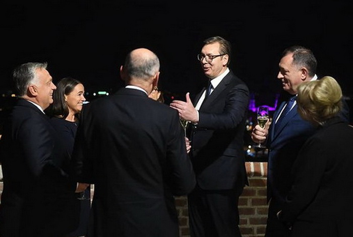 Dodik i Vučić na večeri koju je organizovao Orban