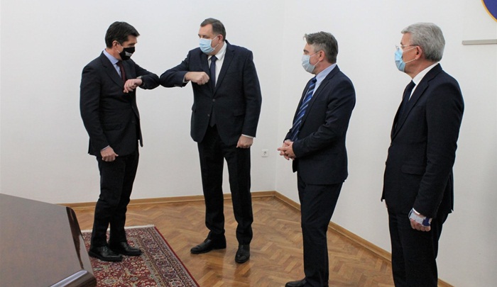 Dodik, Komšić i Džaferović s Nelsonom: SAD ostaju partner BiH