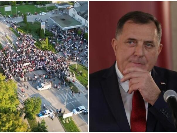 Dodik: Na protestima bilo 12 hiljada ljudi