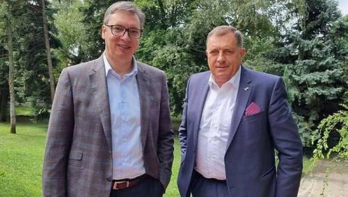 Dodik na sastanku sa Vučićem