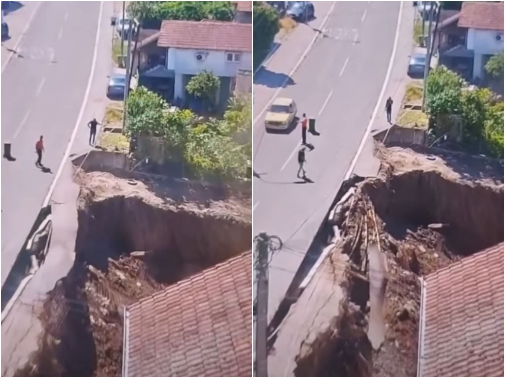 Drama u Mladenovcu: Urušio se dio puta, mještani strahuju za kuće