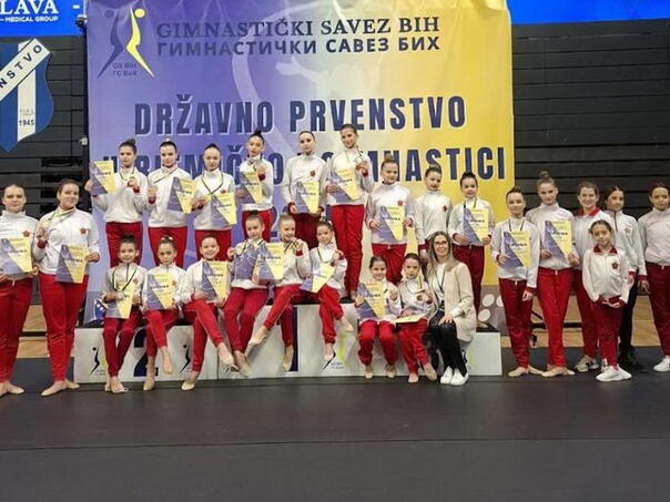 Državno prvenstvo BiH u ritmičkoj gimnastici: KRSG Sloboda Tuzla osvojio 28 medalja