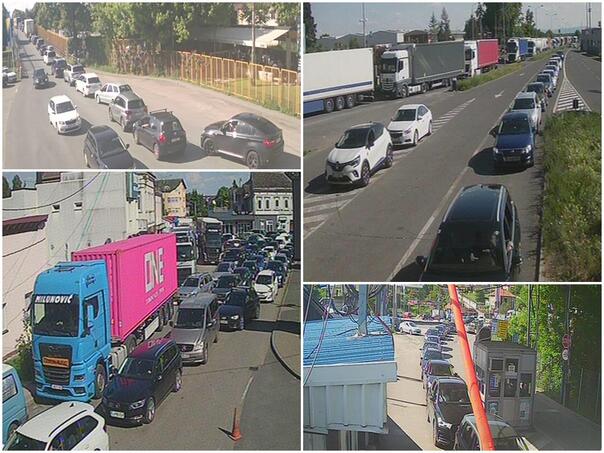 Duge kolone na izlazu iz BiH na pet graničnih prelaza