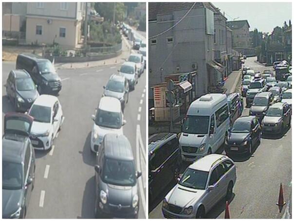 Duge kolone vozila na izlazu iz BiH