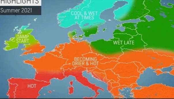 Dugoročna prognoza za Europu: Čeka nas vruće ljeto!
