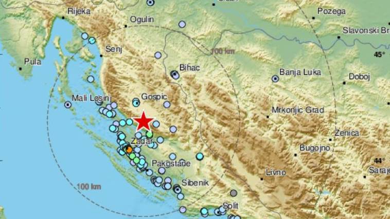 Dva nova potresa na Jadranu