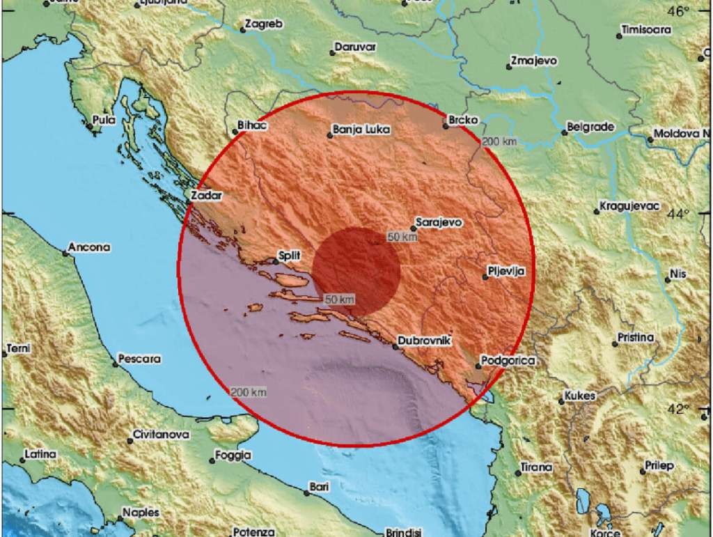 Dva potresa pogodila Hercegovinu, u razmaku od 10 minuta