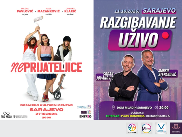 Dvije hit predstave stižu u BiH: Stand-up, satira i životne priče na sceni