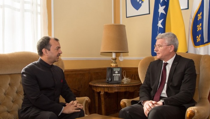 Džaferović u nastupnu posjetu primio novog ambasadora Indije