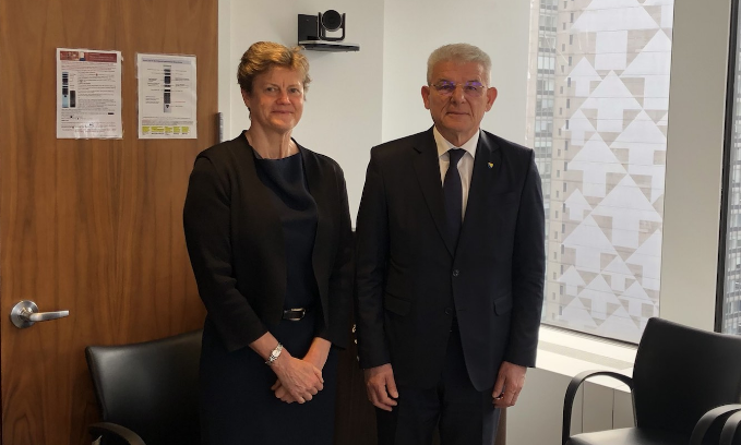 Džaferović u UN-u s ambasadorima Britanije i Francuske